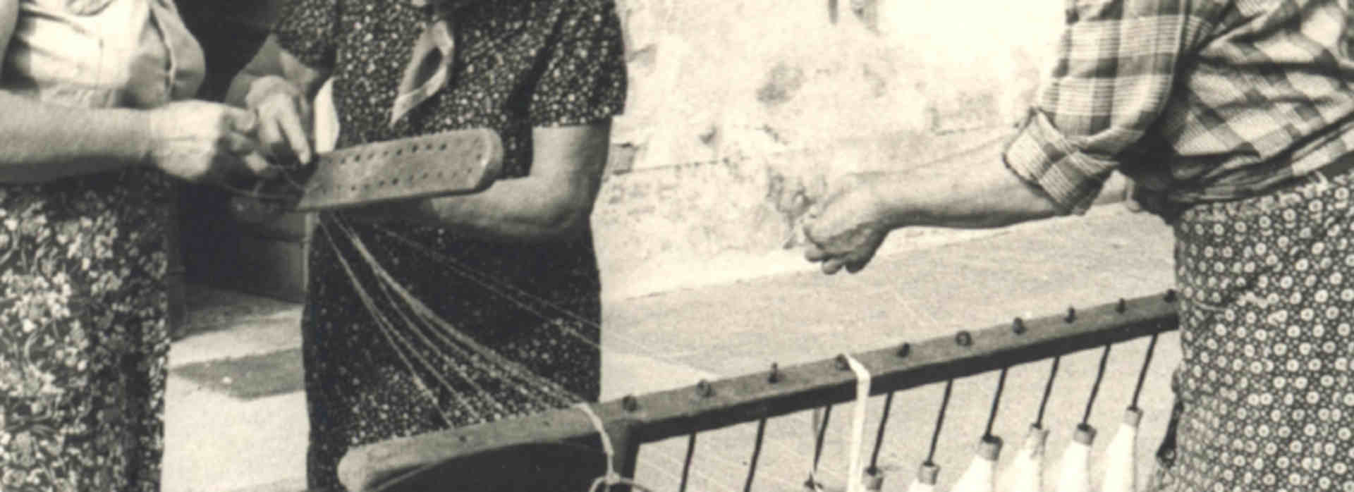 Foto storica di creazione tessile 
