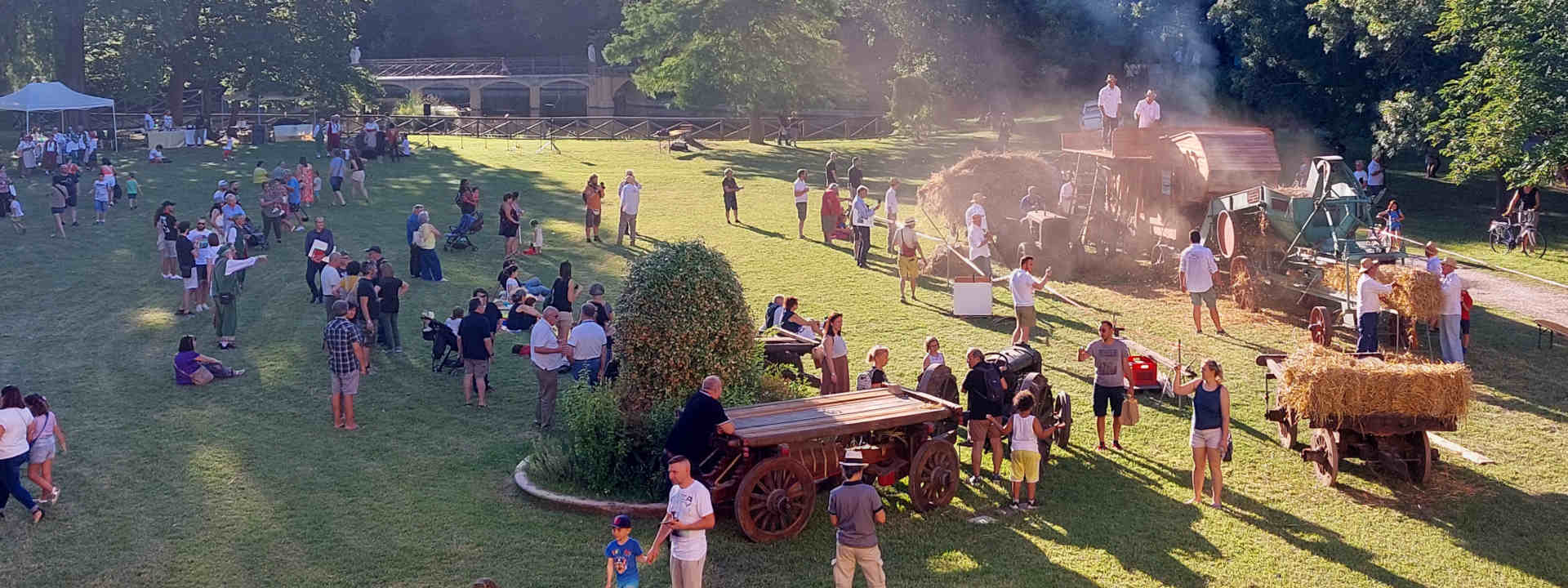 Immagine della festa della Trebbiatura a Villa Smeraldi